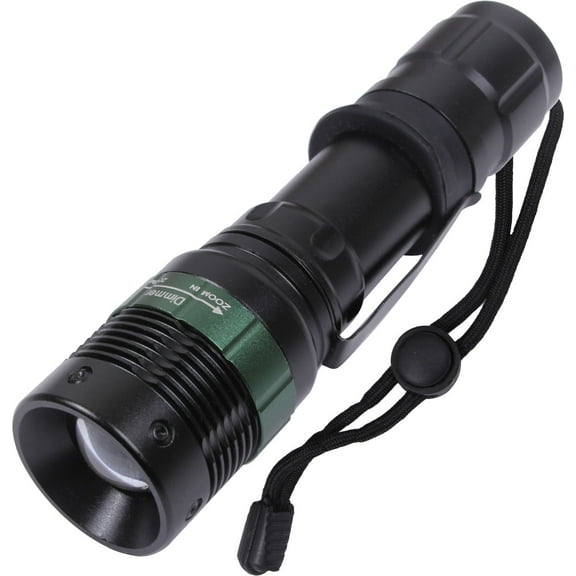Black Aluminum Cree Multi Function Zoom 3 Watt Camping Flashlight