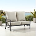 thumbnail image 1 of Black Aluminum Deep Seating Deep Seating Loveseat with Cushion with Cushions, 1 of 6