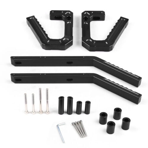Black Aluminum Front + Rear Grab Handles Grip Bar For Jeep Wrangler JK 2007-2018