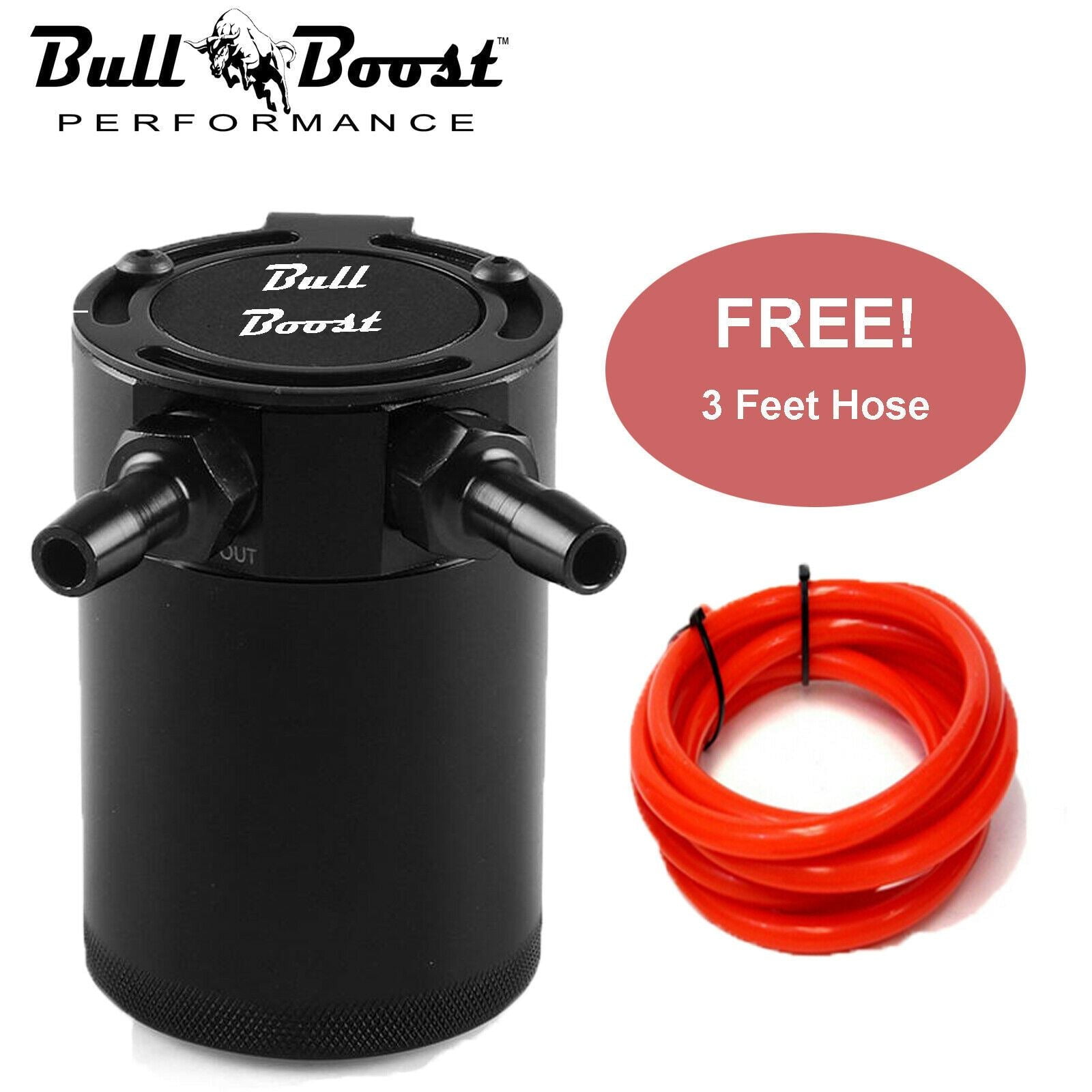 Black Aluminum Oil Catch Can Reservoir Tank Baffled Kit 2 Port Free black-aluminum-oil-catch-can-reservoir-tank-baffled-kit-2-port-free