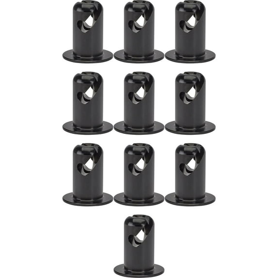 Black Aluminum Quarter Turn Panel Fasteners, .500 Inch Grip, Anodized Finish, Lightweight, Ideal for Racing Car Body Panels, Hoods, Trunk Lids, Access Panels, Trap Doors, Pack of 10