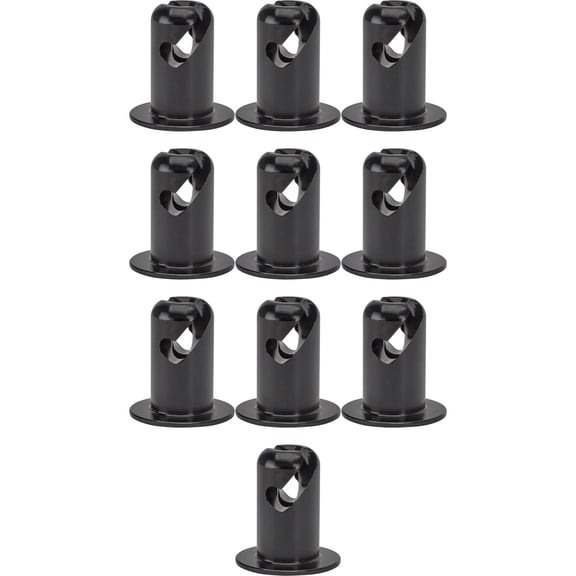 Black Aluminum Quarter Turn Panel Fasteners, .500 Inch Grip, Anodized Finish, Lightweight, Ideal for Racing Car Body Panels, Hoods, Trunk Lids, Access Panels, Trap Doors, Pack of 10