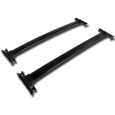 Black Aluminum Roof Rack Side Rails Top Mount Pair Made For And Compatible With 2008 - 2013 Toyota Highlander 08 09 10 11 12 13