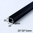 thumbnail image 1 of Black Aluminum Square Tubing 8Pcs 20mm x 20mm x 940mm Long Wall Thickness 1mm, 8 Pack 0.8 inch 0.8" Aluminum Square Tube Black Color 0.8 x 0.8 x 0.04 x 37.01" inch (Appr), 1 of 6