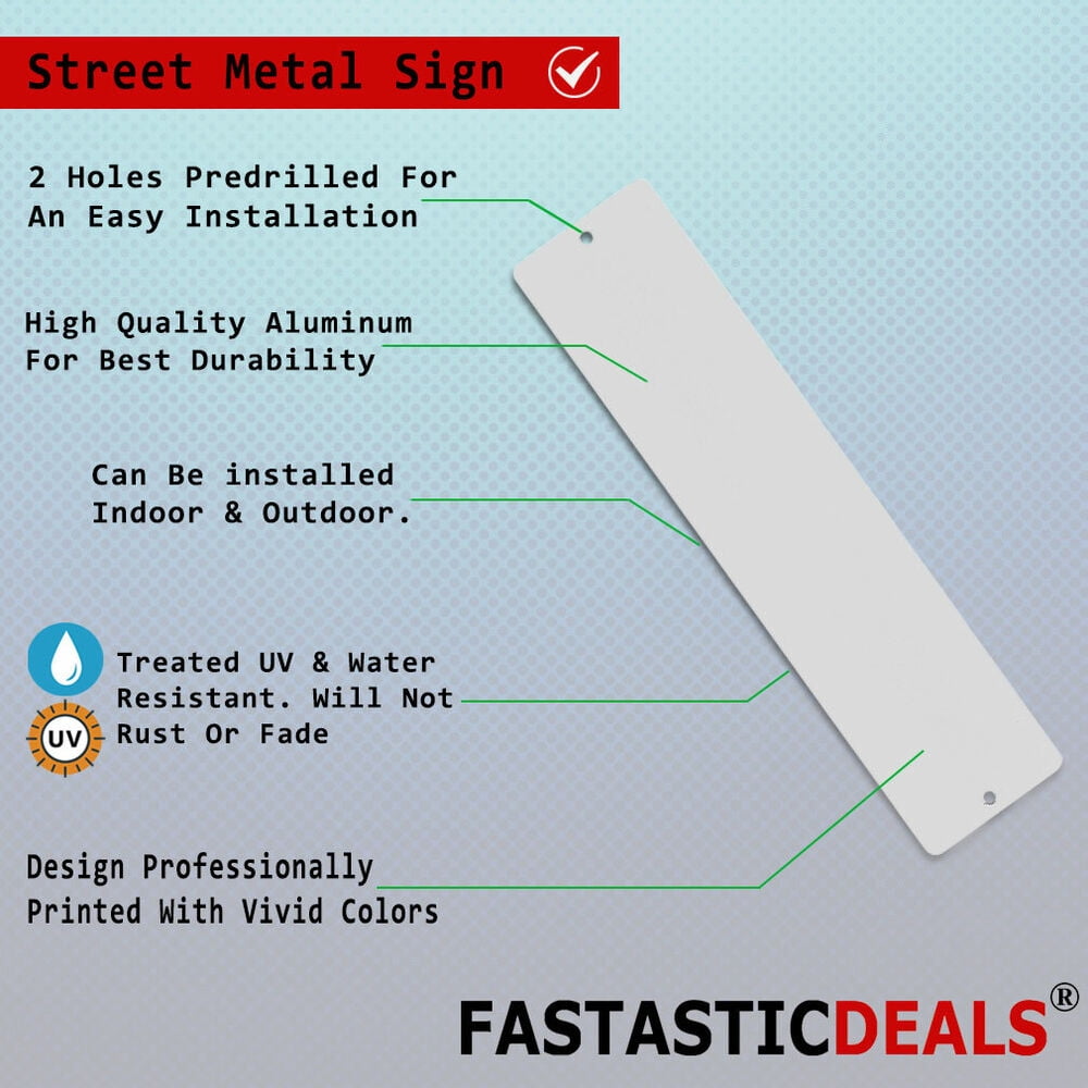 Black Aluminum Weatherproof Road Street Signs Rich's Garage Home Decor Wall