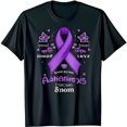 thumbnail image 1 of Black Alzheimer's Awareness T-Shirt with Ribbon Flowers & Hearts Spread Hope & Love, 1 of 5