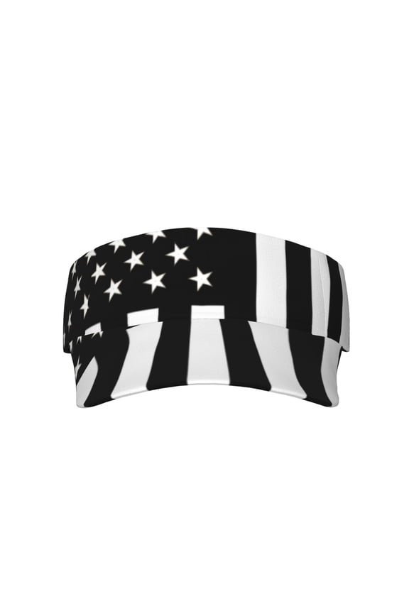 Black America Flag Visor Hats Adjustable Beach Sun Visors Sports Outdoor Visor For Women Men