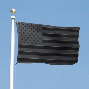 Black American Flag 2x3 Ft Double Sided USA Flag US United State Flags with 2 Brass Grommets Polyester for Room Office Dorm Wall Decor Indoor Outdoor Parties