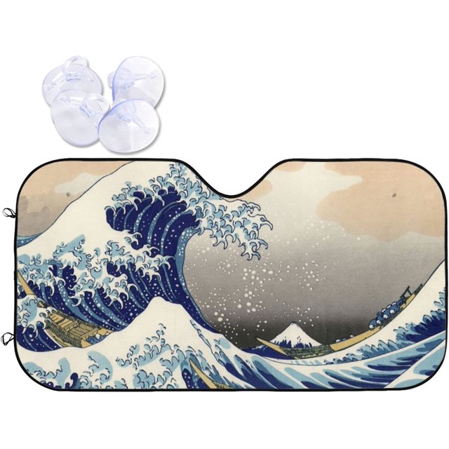 Black American Flag Pattern Car Windshield Sun Shade Foldable Sun Visor