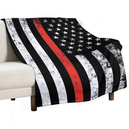 Black American Flag Throw Blanket for Women, Men - Super Soft Plush Blanket Throw Fleece Blanket Animal Blanket