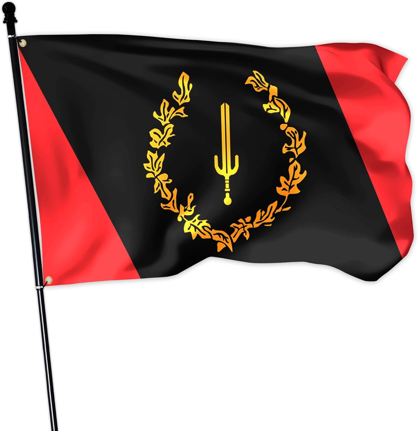 Black American Heritage Flag 4.85x8 ft Outdoor ,Mirror Printing Black