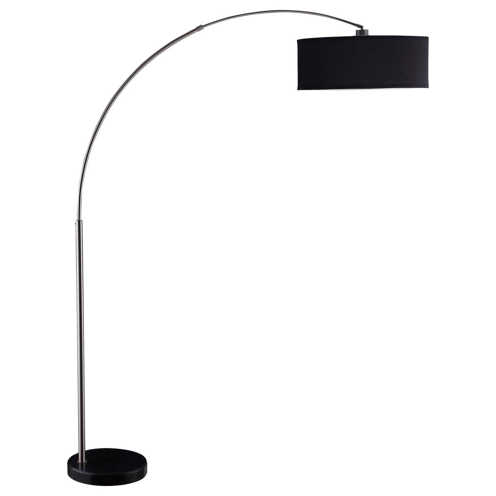 Black And Chrome Arc Floor Lamp Black Metal - Walmart.com
