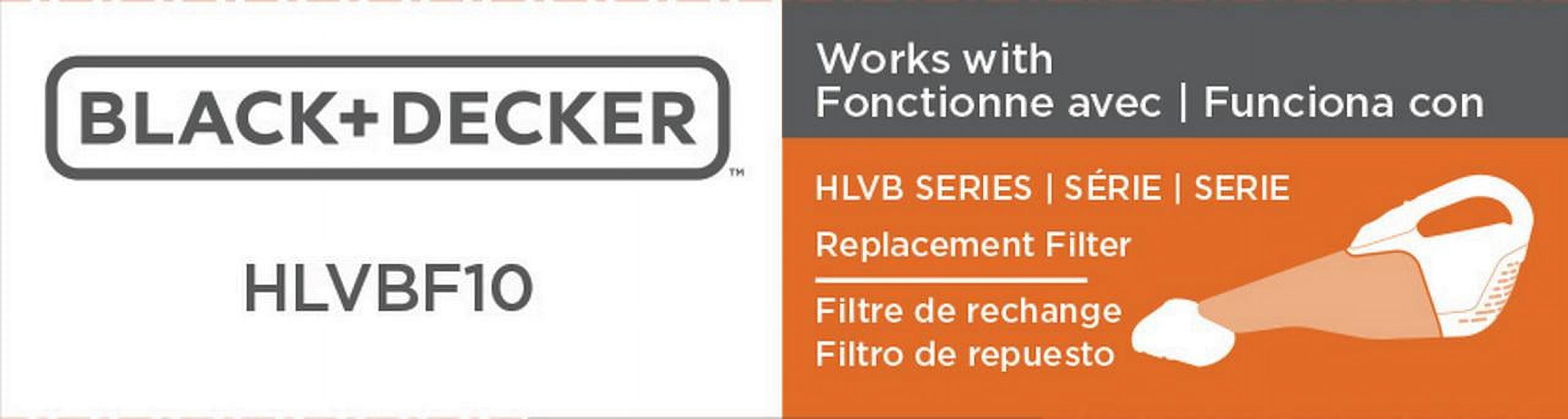 BLACK+DECKER Dustbuster REPLACEMENT FILTER HLVBF10 Vacuum Ser. HLVB  HLVB315JCZ01 885911659475