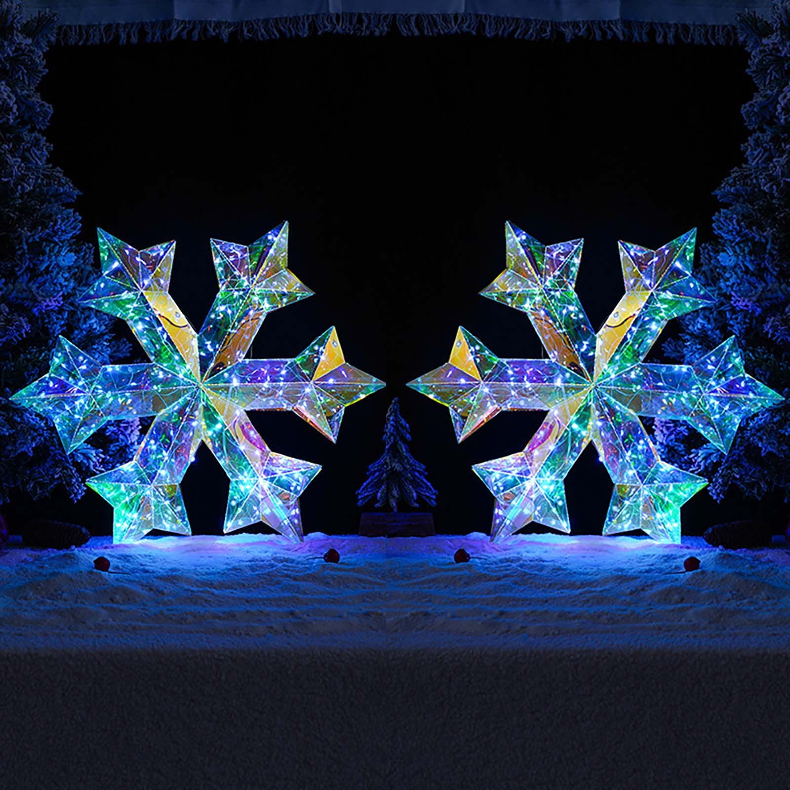 Black And Friday Deals 2024!Hangs,Christmas Snowflake PentagramLights
