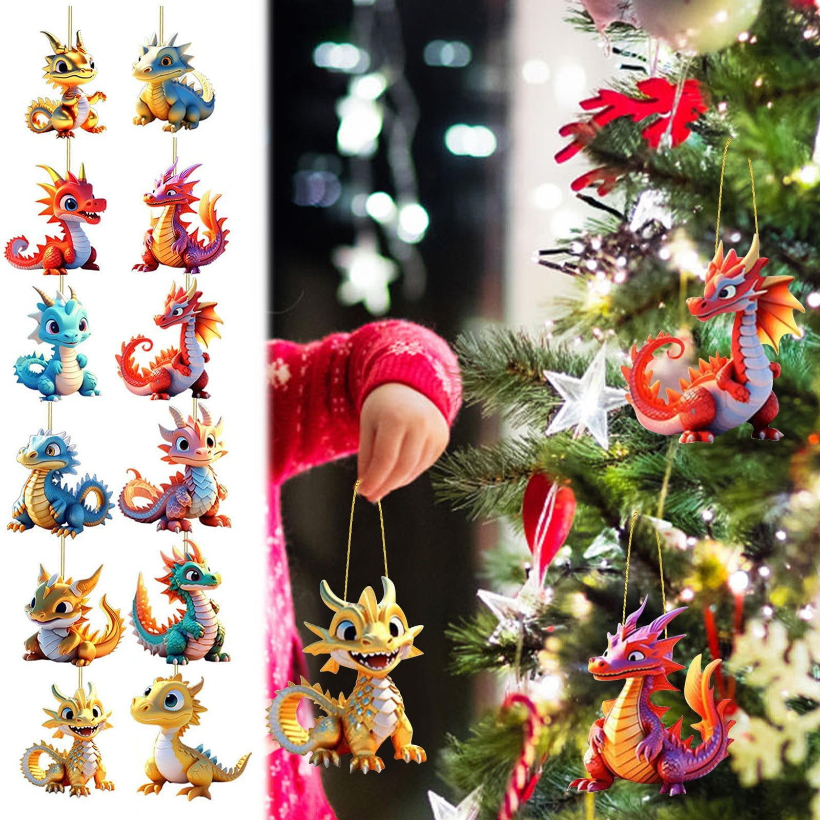 Black And Friday Deals 2024!Hangs,Exclusive 2024 Christmas Pendant 12
