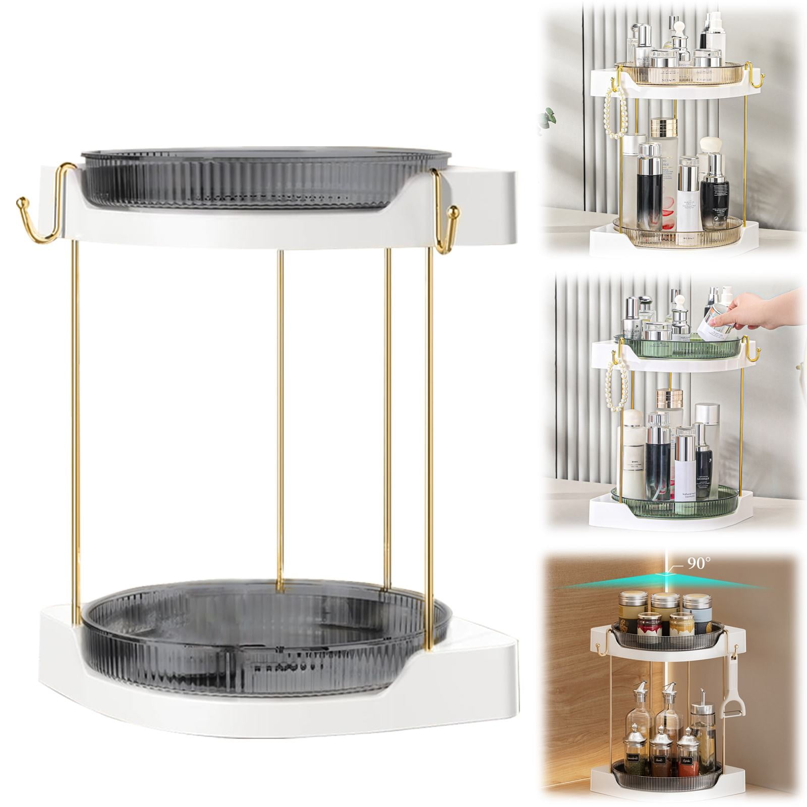 Black And Friday Deals 2024!Rack,Rotating Bathroom Counter Corner