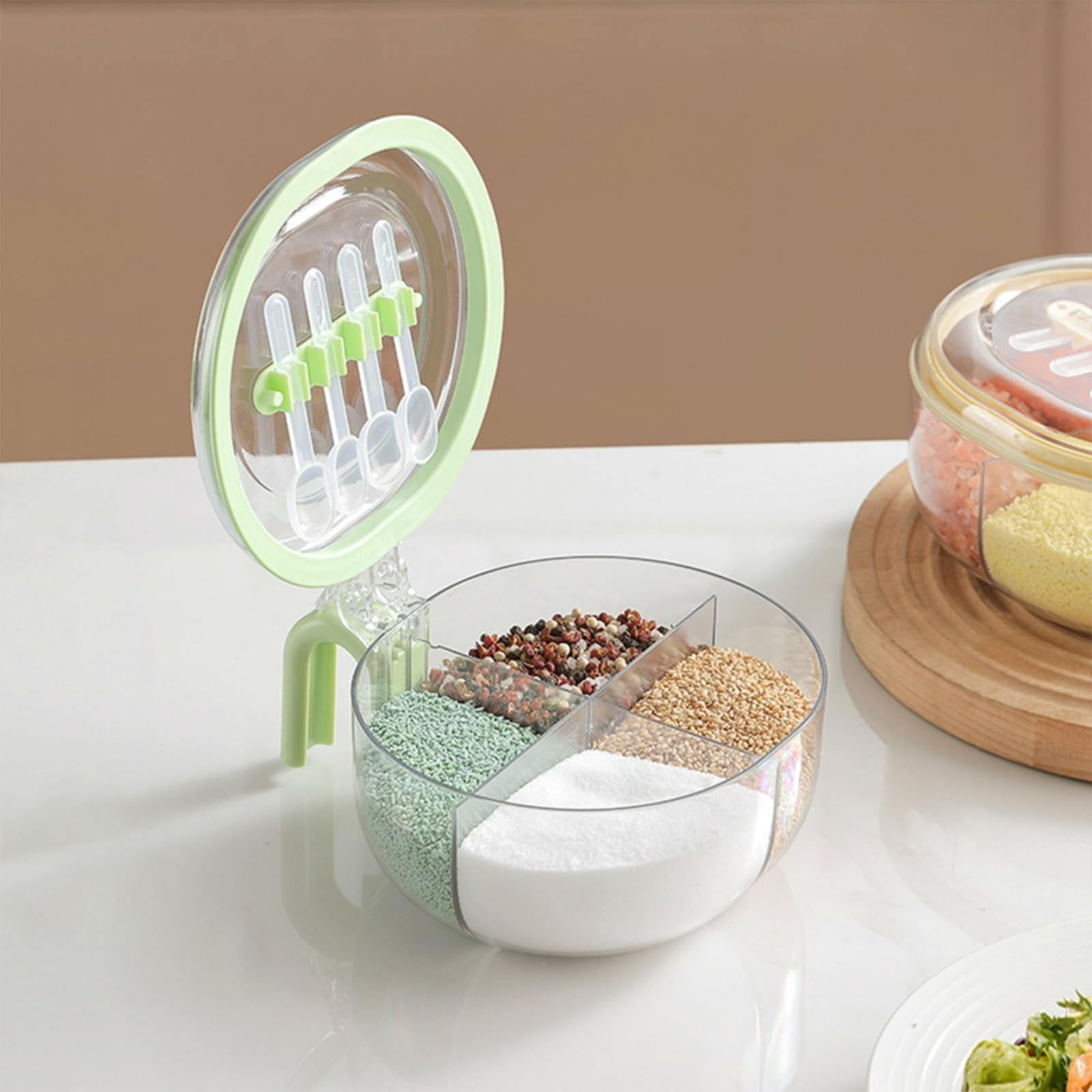 Black And Friday Deals 2024 Seasoning Box,Clear Seasoning Box 4 Grids