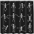 Black And Friday Deals 2024Shower Curtain,Skeleton Shower Curtain Funny