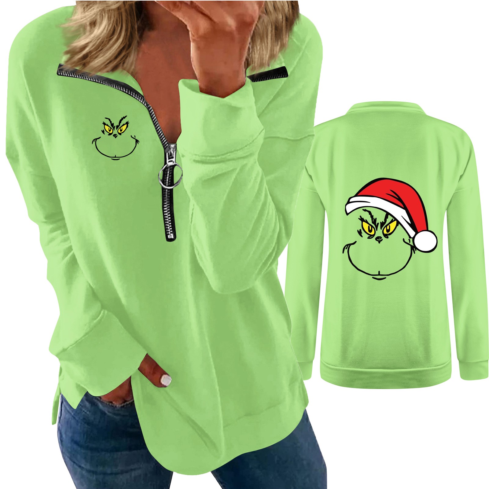 Black And Friday Deals Big Discount! Gotyou Grinch Sweatshirt Women's
