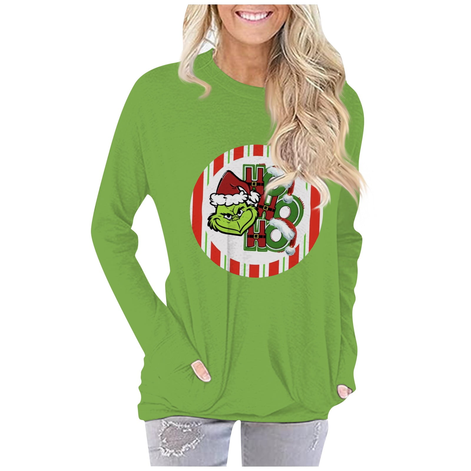 Black And Friday Deals Christmas Grinch Sweatshirt Women's Reindeer