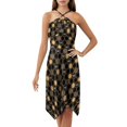 thumbnail image 1 of Black And Gold Geometric Pattern Dress Elegant Party Dresses Evening Dresses Women Dress Long Dresses Sleeveless Dress Ladies Dresses, 1 of 4
