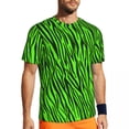thumbnail image 1 of Black And Gold Zebra T-Shirt Men Animal Print Awesome Running T-Shirts Quick dry Summer No, 1 of 5