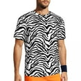 thumbnail image 1 of Black And Gold Zebra T-Shirt Men Animal Print Awesome Running T-Shirts Quick dry Summer No, 1 of 5