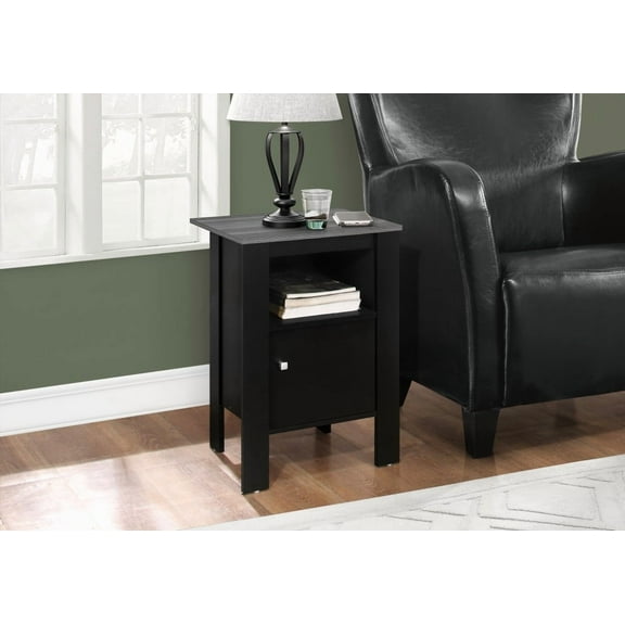 Black And Grey Laminate Accent Table for Living Room & Bedroom