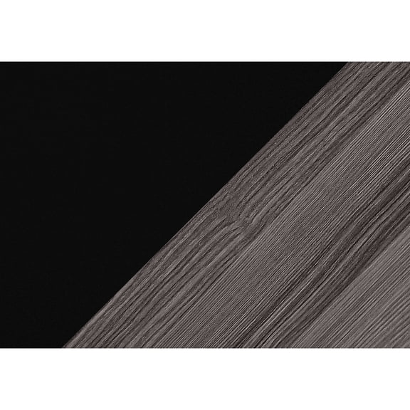 Black And Grey Laminate Side Table For Bedroom - 6 Open Shelves, Modern Style Three Tiered Hall Console With Shelves