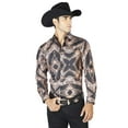 thumbnail image 1 of Black And Leopard Casual Long Sleeve Shirt 43564, 1 of 1