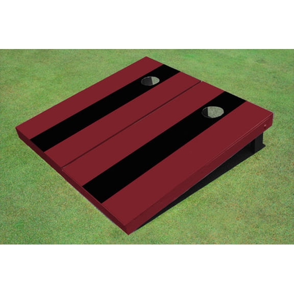 Black And Maroon Matching No Stripe Long Stripe Set