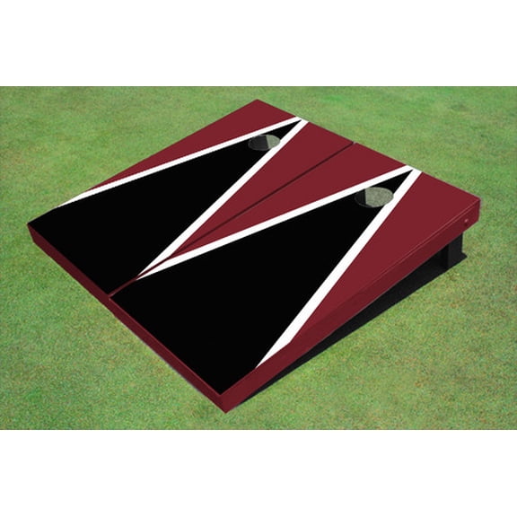 Black And Maroon Matching Triangle Set