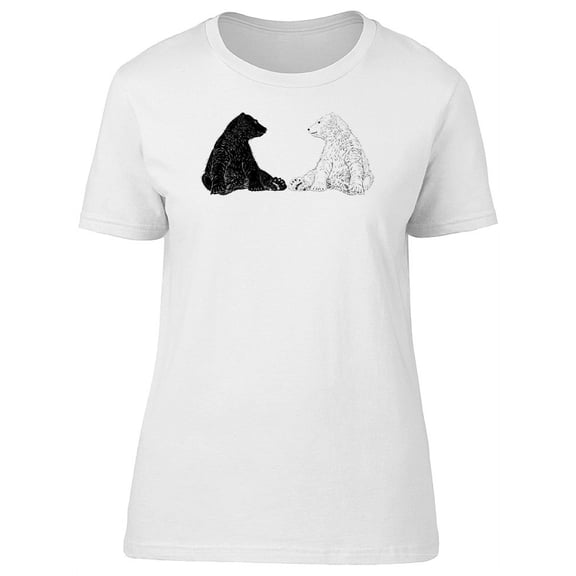 Black And Polar Bear Sketch T-Shirt Men -Image by Shutterstock, Male Small