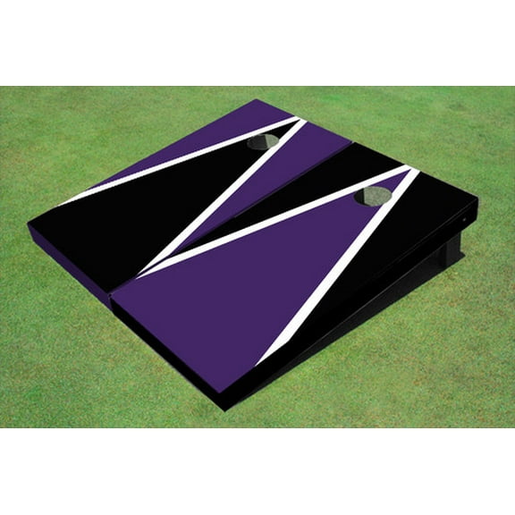Black And Purple Alternating Triangle Set