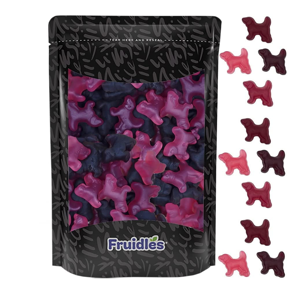 Black And Red Licorice Dogs, Beagle Shaped Dutch Gummy Candy, NonGmo