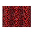 Black And Red Zebra Striped Print Flannel Blanket Soft Lightweight