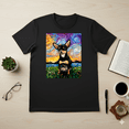 thumbnail image 1 of Black And Tan Chihuahua At Night Dog Illustration Art Unisex T-Shirt V17402, up to Size 5XL, 1 of 2
