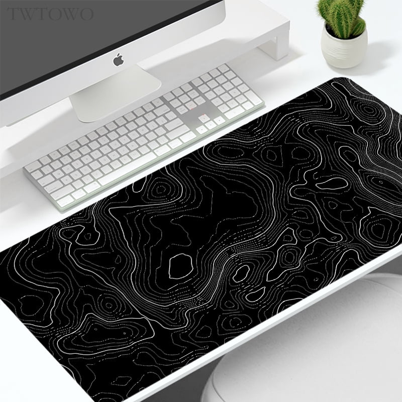 Black And White Aesthetic Contours Gaming XL HD Mousepad XXL Desk Mats