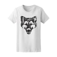 thumbnail image 1 of Black And White Angry Dog T-Shirt Women -Image by Shutterstock, Female XX-Large, 1 of 2