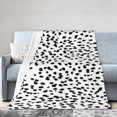 Black And White Animal Print Dalmatian Spot Dots Soft Throw Blanket