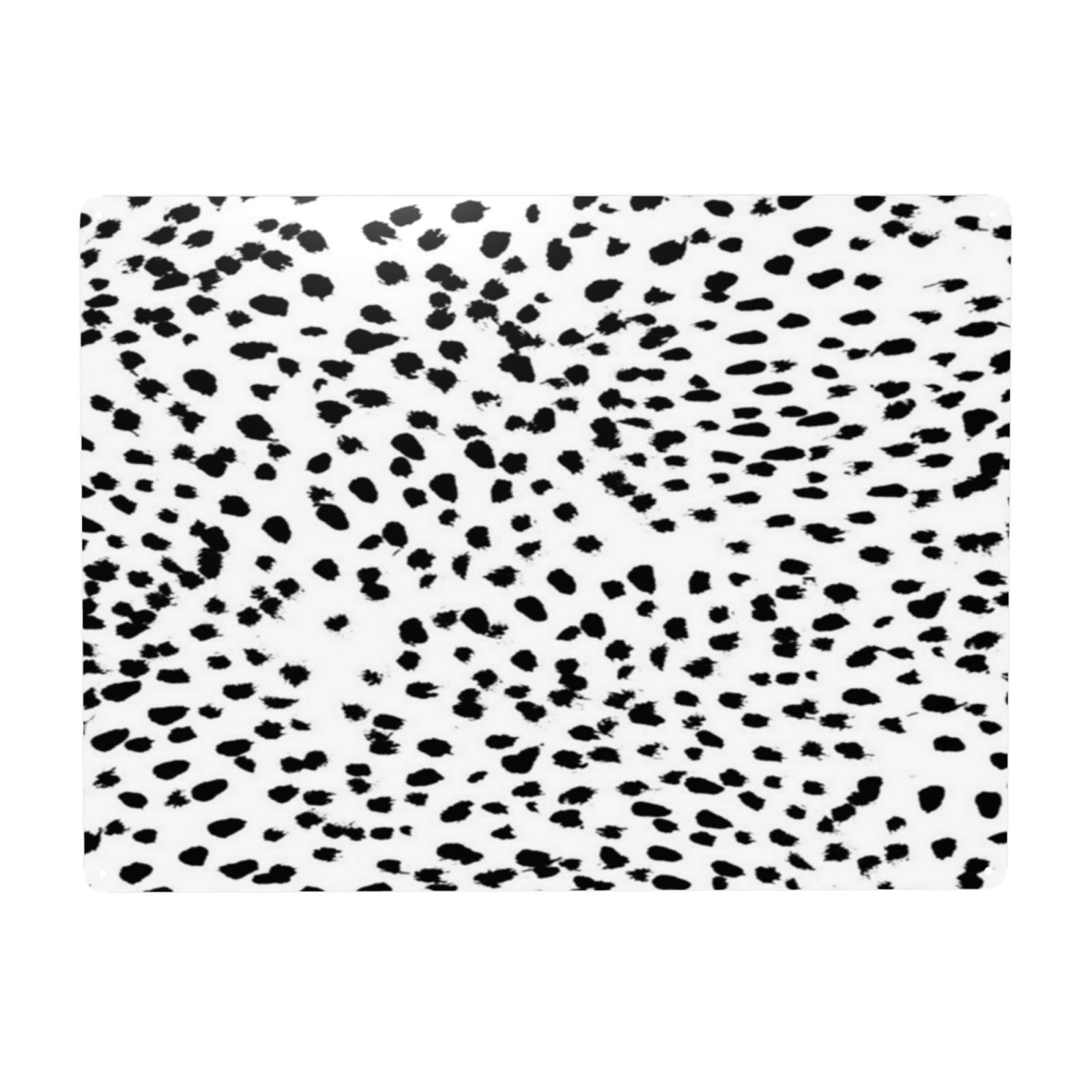 Black And White Animal Print Dalmatian Spot Dots Wall Art Prints Metal
