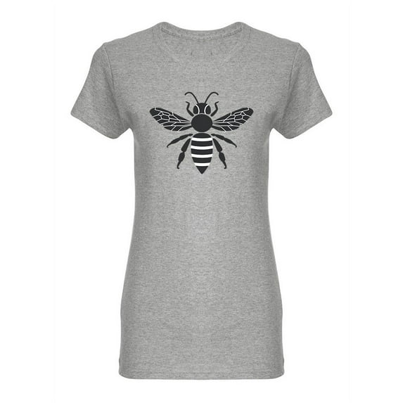 Black And White Bee Design Shaped T-Shirt Women -Image by Shutterstock, Female Small