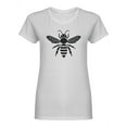 thumbnail image 1 of Black And White Bee Design Shaped T-Shirt Women -Image by Shutterstock, Female XX-Large, 1 of 2