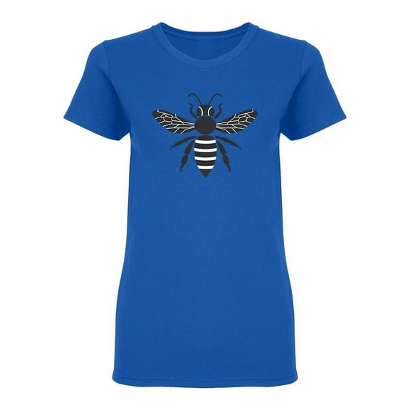 Black And White Bee Design Shaped T-Shirt Women -Image by Shutterstock, Female x-Large