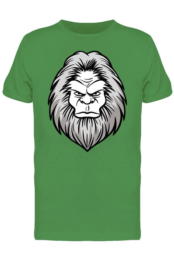 Black And White Bigfoot Head Tee Men's -Image by Shutterstock