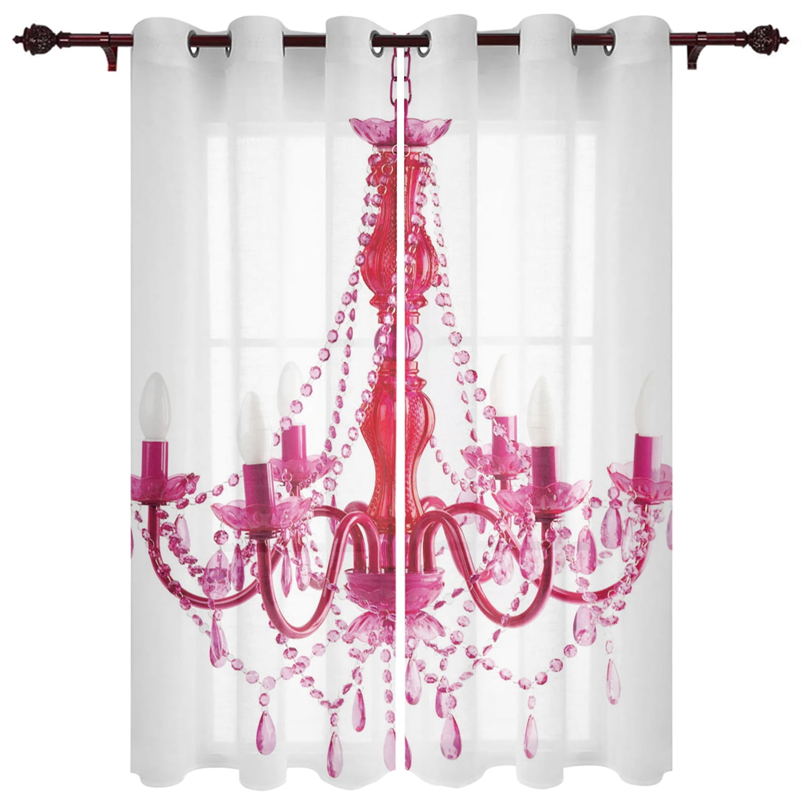 Black And White Chandelier Curtains for Bedroom Kids Room Living Room