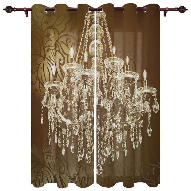 Black And White Chandelier Curtains for Bedroom Kids Room Living Room