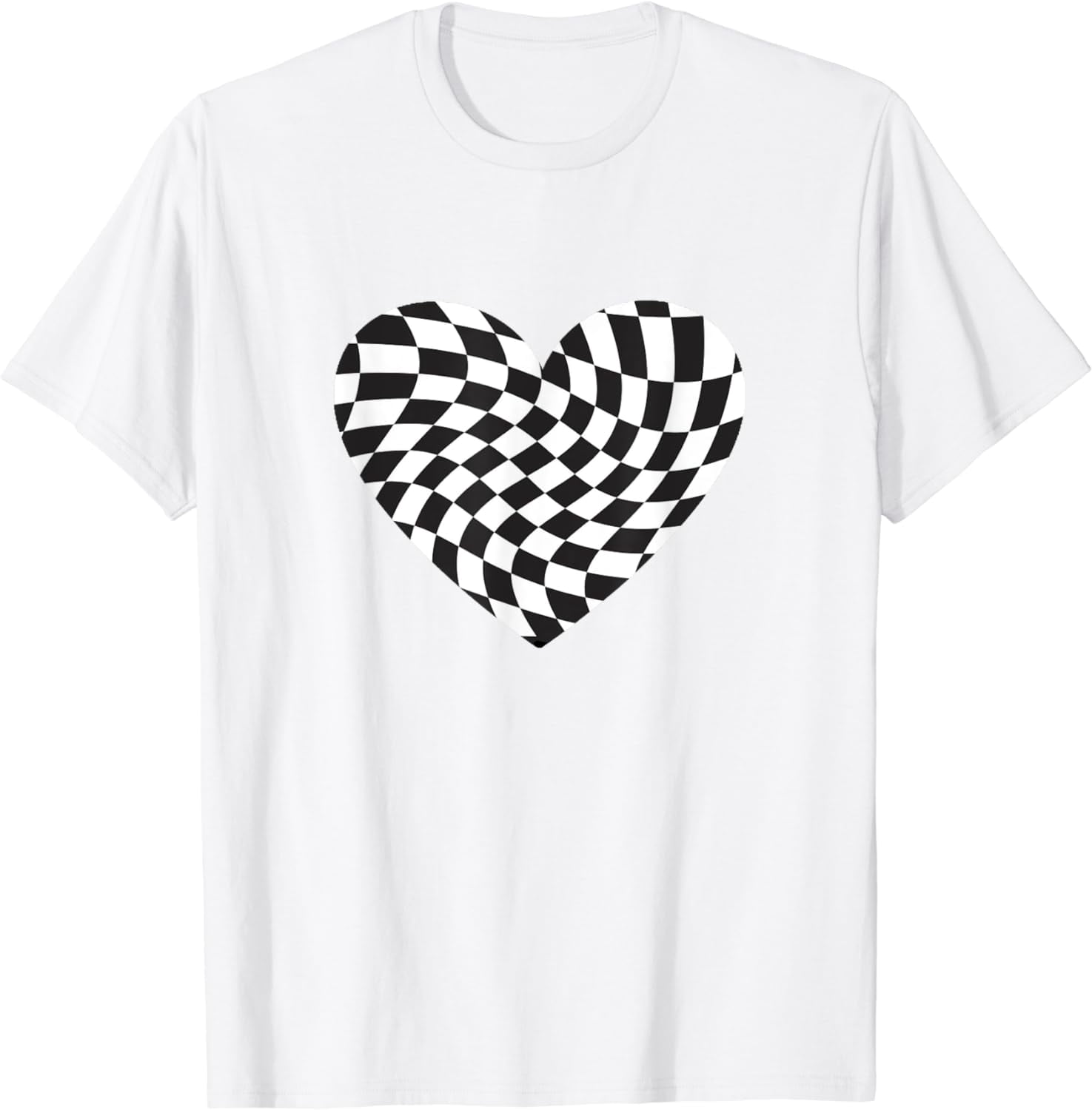 Heart Tee - White Tee Black Heart main image 1