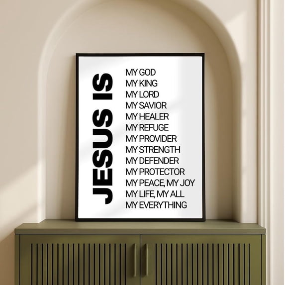 Black And White Christian Wall Art Jesus Decor Bible Verse Print ...