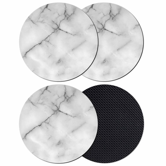 Black And White Coasters for Drinks,Absorbent Non Slip Rubber Drink Coasters Set of 4 for Cup,Table,Bar,Home Decor, Abstract Marble Textured
